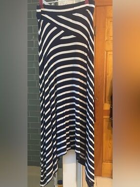 INC International Concepts Navy and White Striped Women’s Top